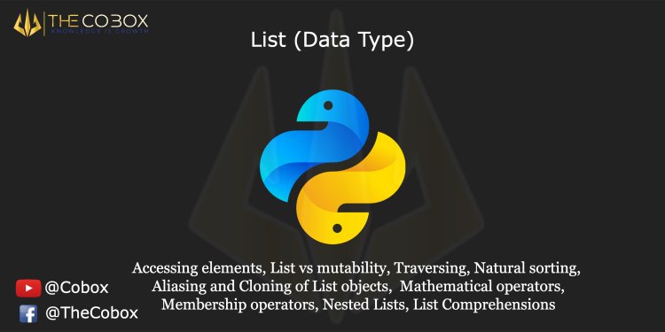 List - Data Structure | Python Notes by DurgaSoft | The Cobox #treanding #List #durgasoft
